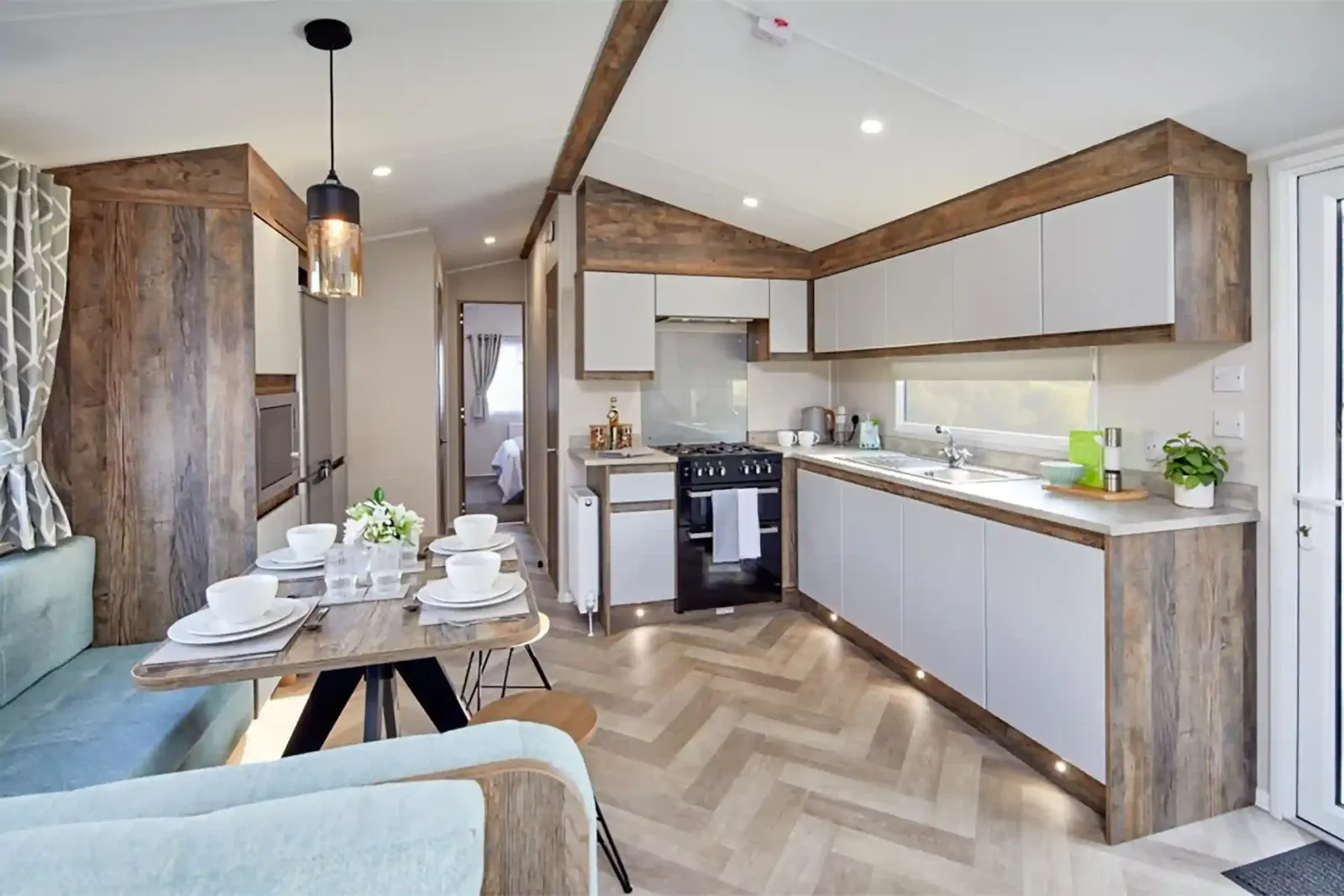 Coastfields 2021 Willerby Brookwood open-plan living and dining area