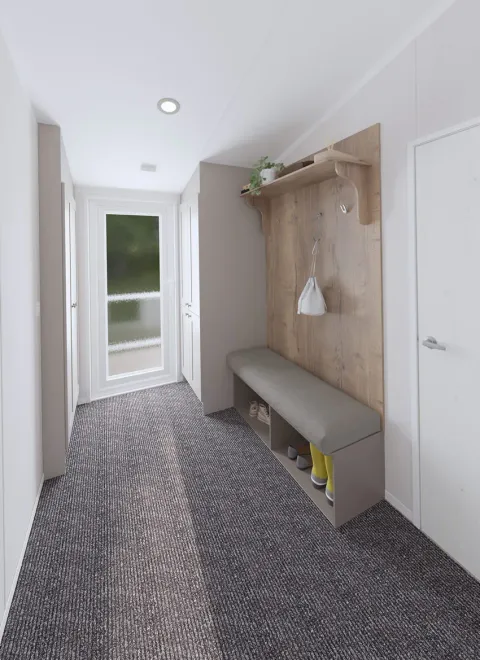 Luxury hallway in the 2025 Swift Montreal Lodge