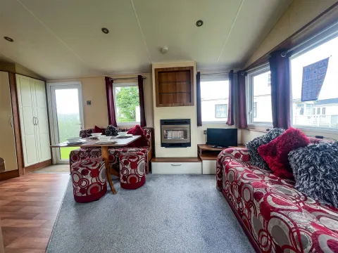 Coastfields 2012 Willerby Rio Gold open-plan living dining area at North Shore