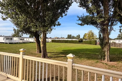 2018 Willerby Skye Coastfields exterior overlooking open grassy area