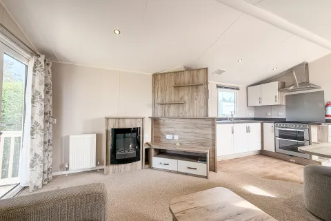 2018 Willerby Skye Coastfields open-plan living and kitchen area