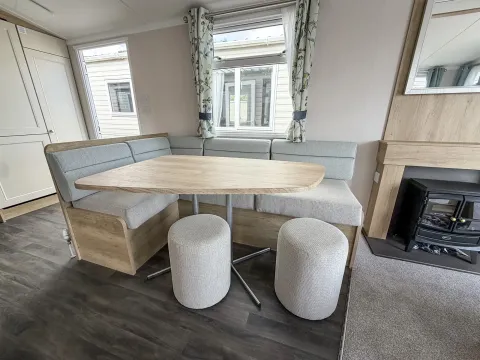 Coastfields 2024 Swift Burgundy Kitchen Dining Area at North Shore