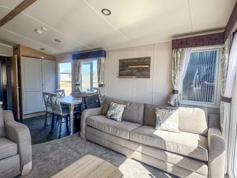 Coastfields 2026 Swift Bordeaux open-plan living area at Skegness Fields