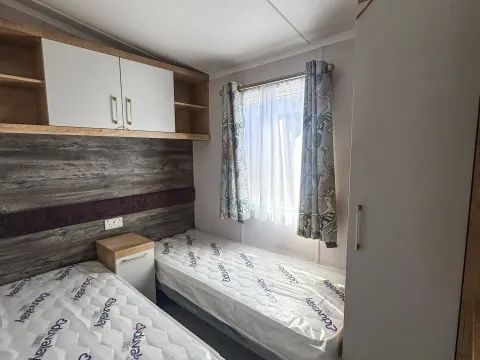 Coastfields 2026 Swift Bordeaux twin bedroom one at Skegness Fields