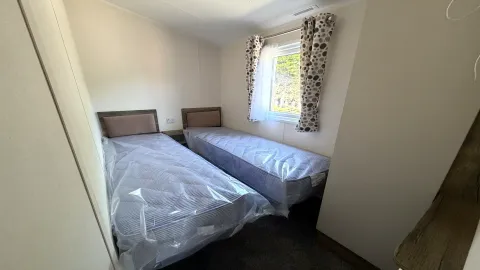 Coastfields 2026 Willerby Malton twin bedroom at North Shore Holiday Park