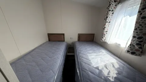 Coastfields 2026 Willerby Malton twin bedroom at North Shore Holiday Park