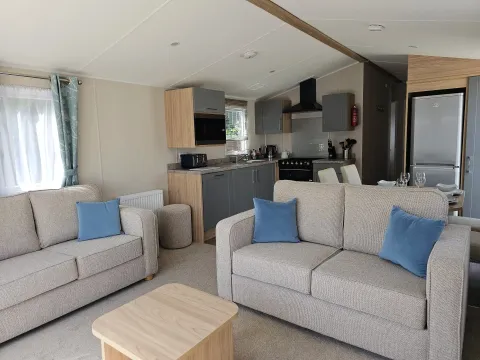 Smallgrove platinum caravan sleeps 8_Small Grove Holiday Park-Ingoldmells-holiday home-lounge-kitchen 1_Small Grove_7.