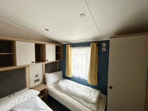 Twin bedroom with USB sockets in the 2023 Willerby Gainsborough