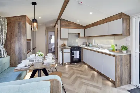 Coastfields 2021 Willerby Brookwood open-plan living and dining area