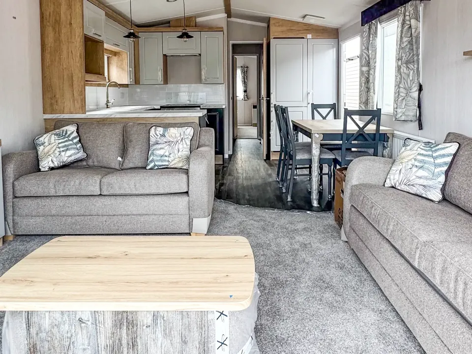 Open-plan living area in the 2026 Swift Bordeaux holiday home